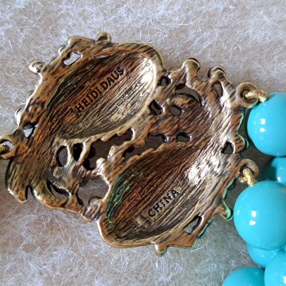 HEIDI DAUS China, Swarovski Crystal and Turquoise Bead necklace, OS - Picture 5 of 6